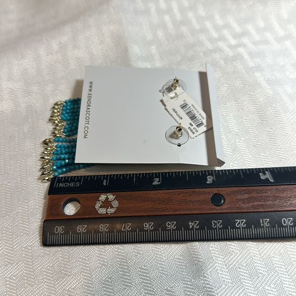 KENDRA SCOTT EARRINGS MISHA VEINED TURQUOISE NEW! - Picture 5 of 7